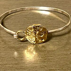 Sterling Silver& Gold Sand dollar Bracelet